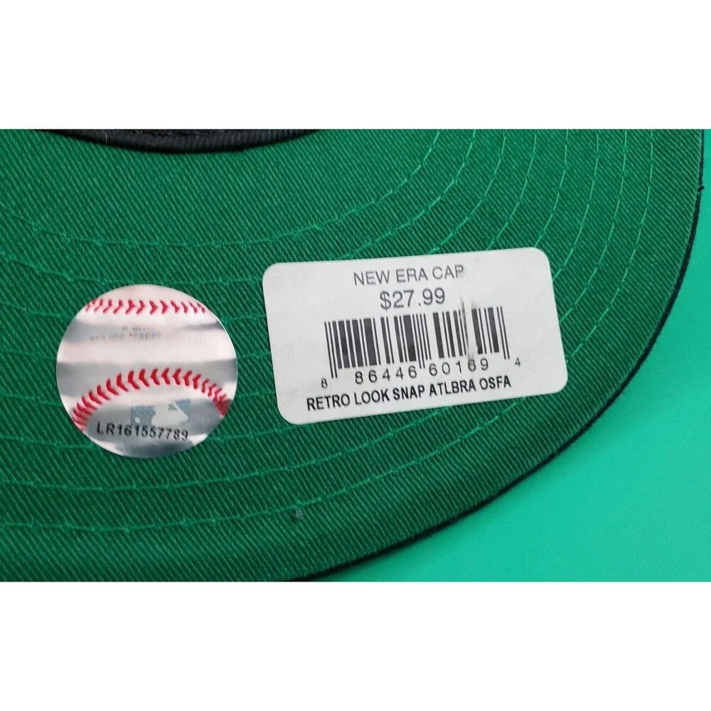 Men's New Era 9Fifty MLB Atlanta Braves Team Block Navy Snapback, Pre-owned EUC
